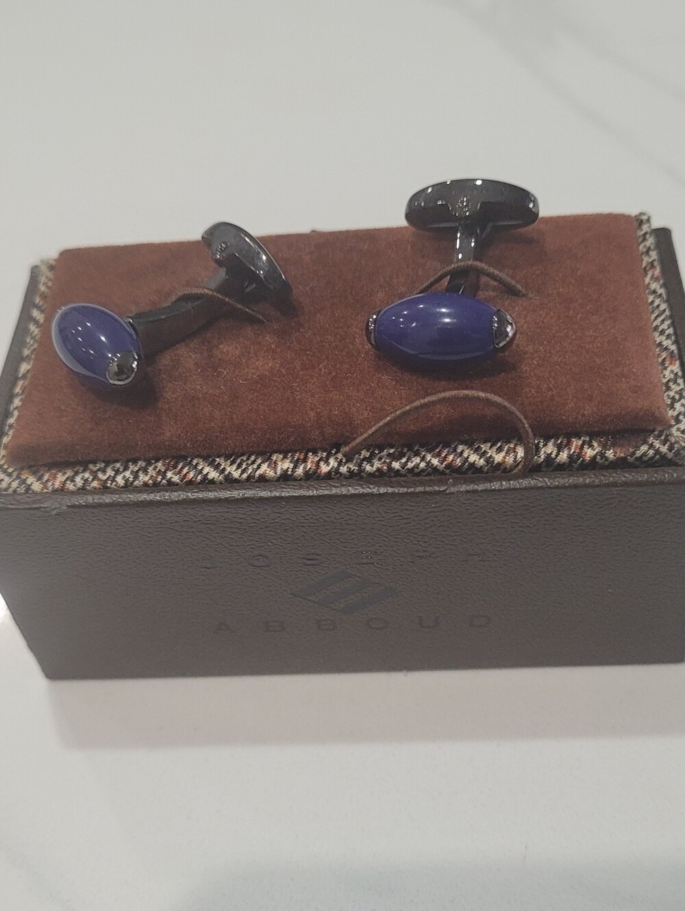 FATHERS DAY GIFT Joseph Abboud Blue Oval Cufflink